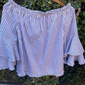 ECI  Stripped Blouse